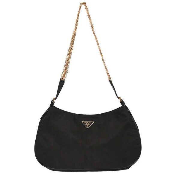 Prada Black Nylon Shoulder Bag 24 134686 - Picture 1 of 10